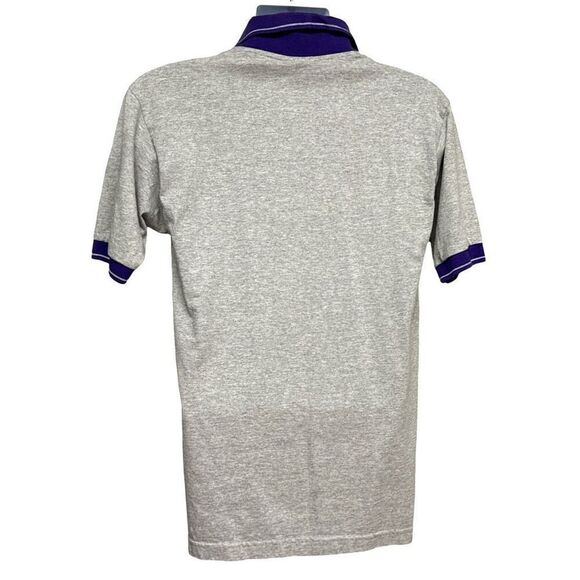 MN Vikings Polo Shirt Mens Size Medium Collared Embroidered Logo Heather Gray - Picture 4 of 4